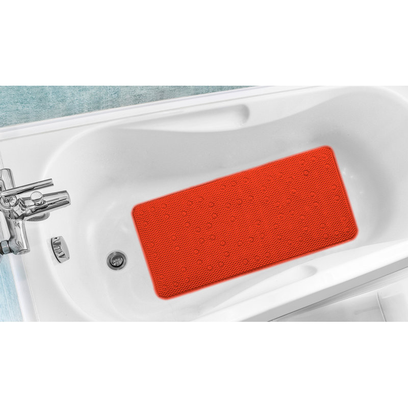 Tapis de douche antidérapant Azuela, Orange, 3 pi x 1 pi 5 po