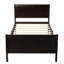 Structure de lit plateforme simple: bois massif avec tête de lit et pour une chambre à coucher élégante qui s'agence parfaitement au matelas
