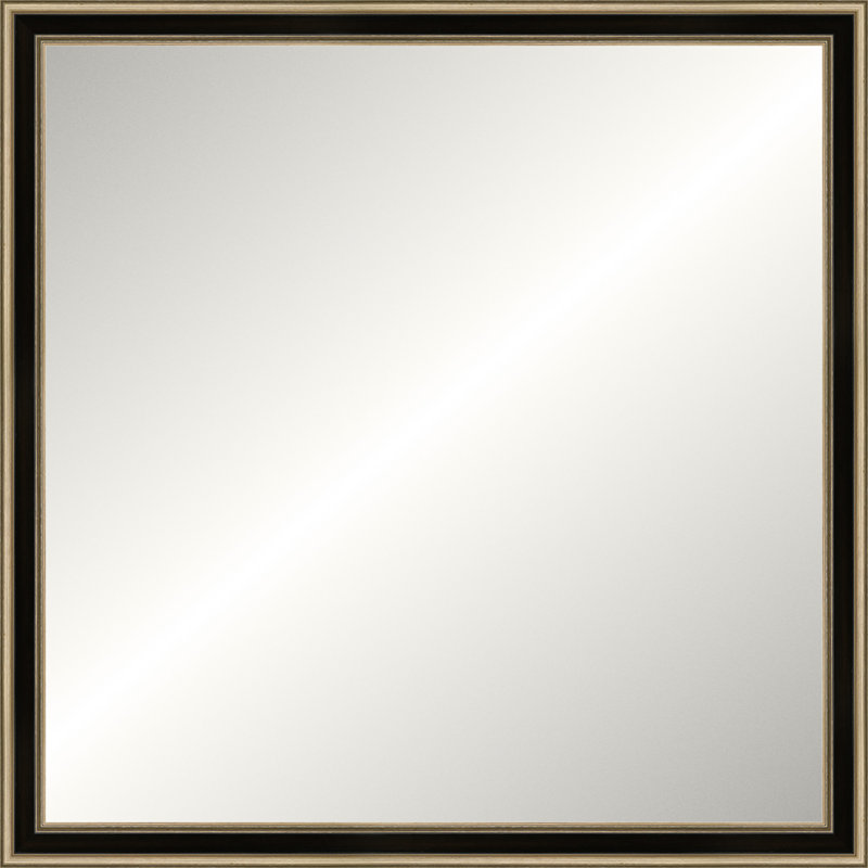 Antique Silver Old World Mirror, Medium Square
