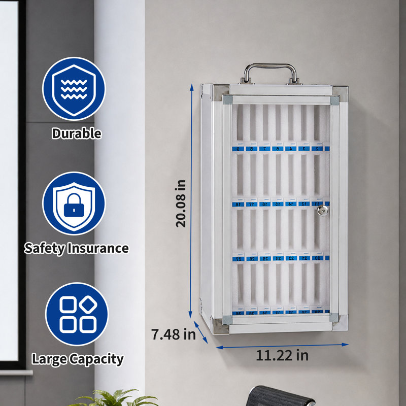 11.22 " Wide 36 Aluminum Filing Cabinet
