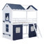 Lit superposé style maison basse avec toit-405219898-405219903