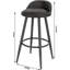 Ackeron Upholstered Counter Stool with Metal Frame-339416064