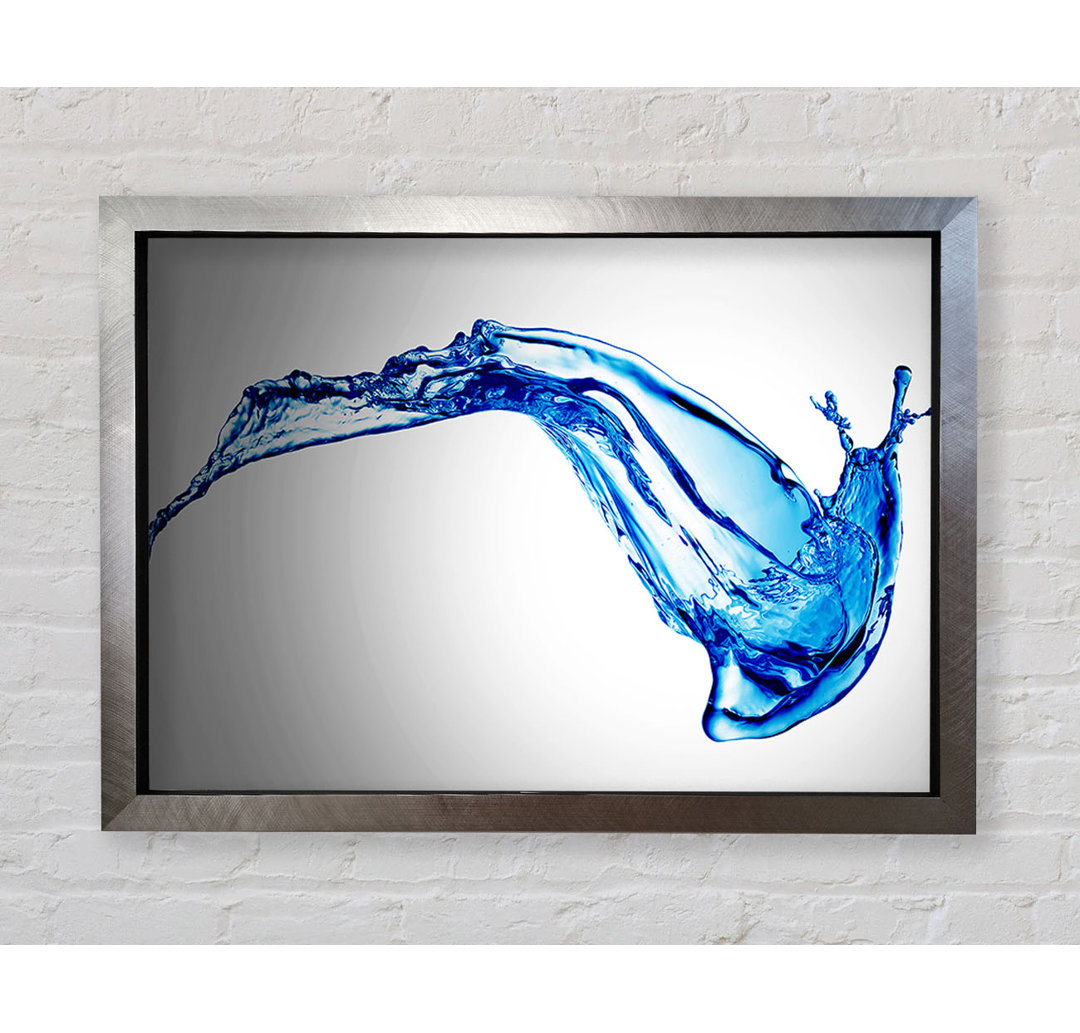 Blue Splash Motion - Einzelner Bilderrahmen Kunstdrucke