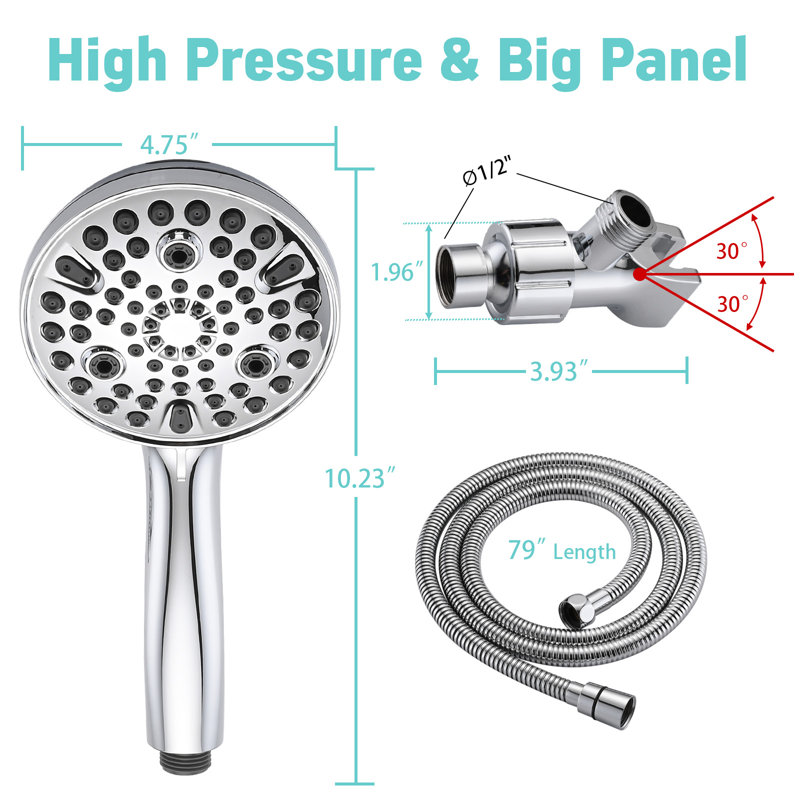 Multi Function Handheld Shower Head, Chrome