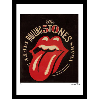 " 'Rolling Stones Tongue, 50 Years' " Graphic Art Print