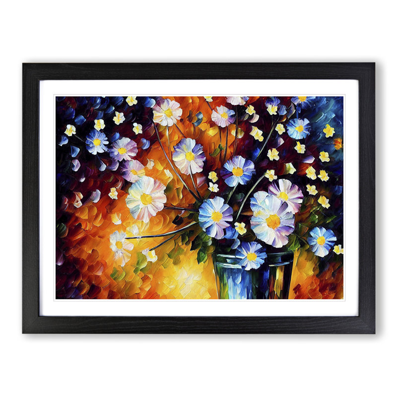 Mixed Flowers - Framed Print, Black Framed, 46cm H x 64cm W