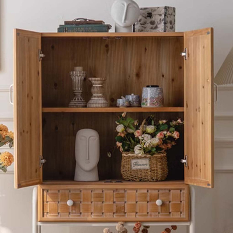 American style creative solid wood storage cabinet