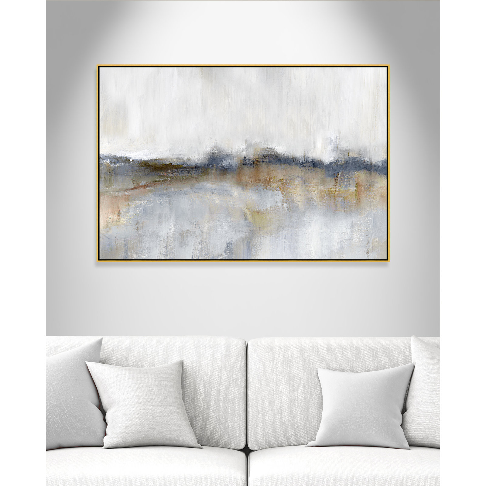 Autumnal Tide by Nan - Floater Frame Print on Canvas, 41.5''H x 61.5''W, Gold