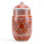 Red Lidded Jar with Floral Band