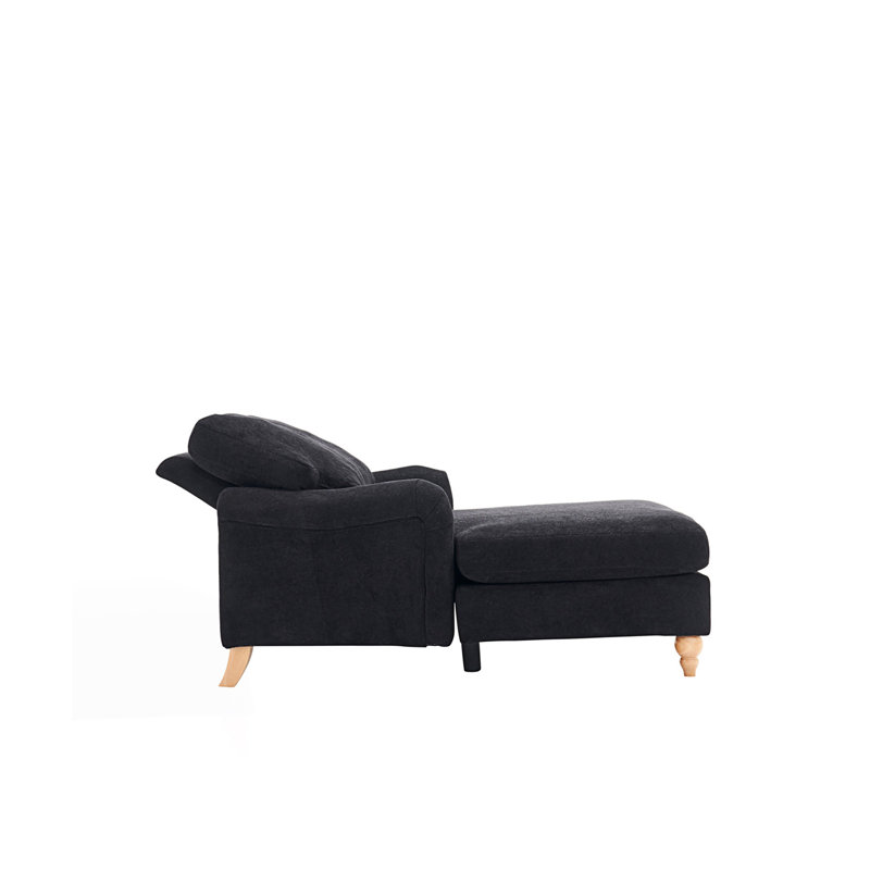 Canapé-lit confort moderne de style Mid-Century, Noir