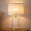 LAMPE DE TABLE EN VERRE DORÉ Guynelle