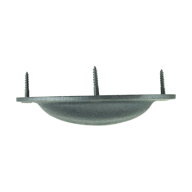 Black Wrought Iron Cup Bin Pulls with Mounting Hardware, Set of 6