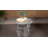 17.5" Contemporary Natural Marble Handmade X-Shaped End Table