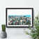 View of Reykjavik in Iceland in Abstract - Picture Frame Graphic Art Print
