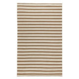 Palma 2x3 Hand Woven Performance Stripe Brown Fabric Rug