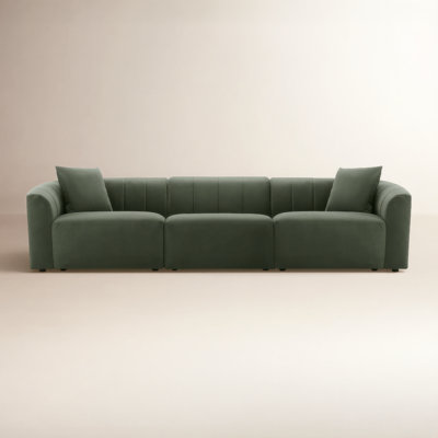 Augustine 122" Linen Modular Sofa