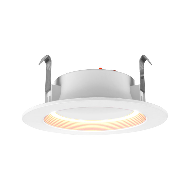 4" White Baffle Selectable LED Downlight With Night Light Feature