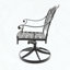 Chaises de patio pivotantes en fonte d'aluminium avec coussins bleus, ensemble de 2-1529487589