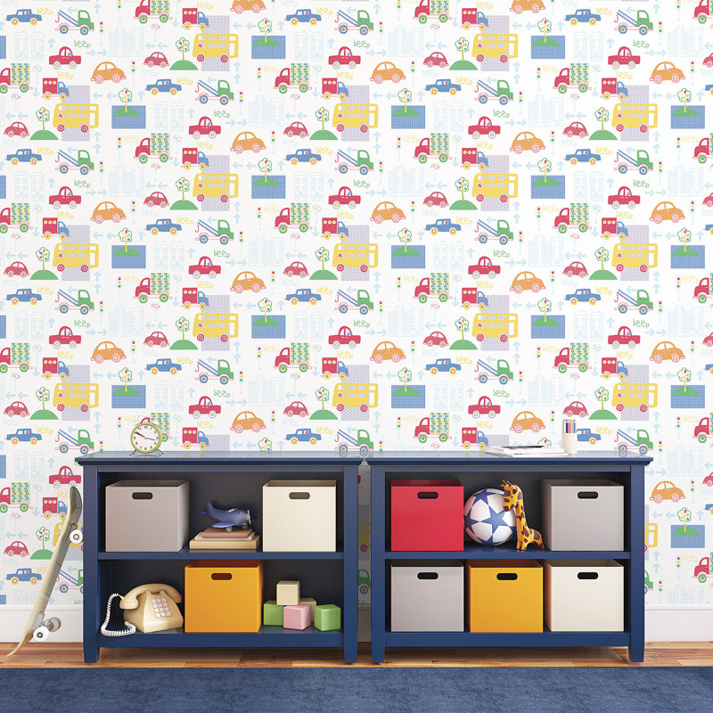 Bellamy 1000cm x 53cm Matte Wallpaper Roll, Red/Green/Yellow