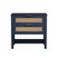 Table de chevet étroite en rotin avec 2 tiroirs et tablette de rangement Boho-922203106