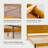 Trapeze King Size Bed Frame with Slat Pattern Headboard & Iron Legs – Teak Brown-1552977220