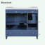 Armoire de salle de bain de style transitionnel avec lavabo en résine-1019159707