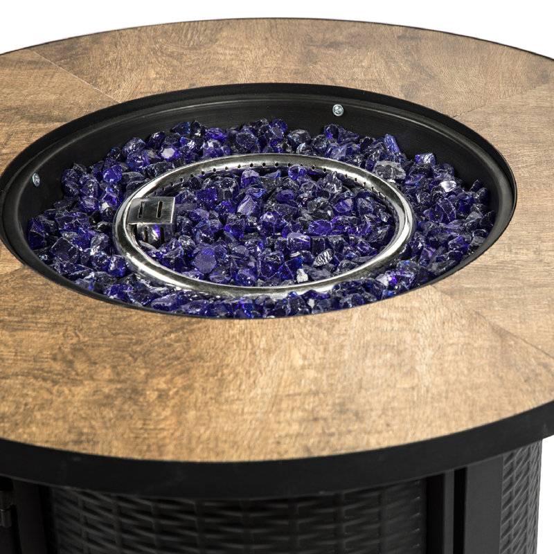Round Steel Propane Smokeless Fire Pit
