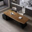 Bureau de direction 78,74 "moderne en L brun haut de gamme-129228095