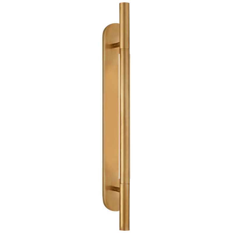 Kelly Wearstler Rousseau Bracketed Sconce, Antique-Burnished Brass, 22" H x 2.5" W x 4" D
