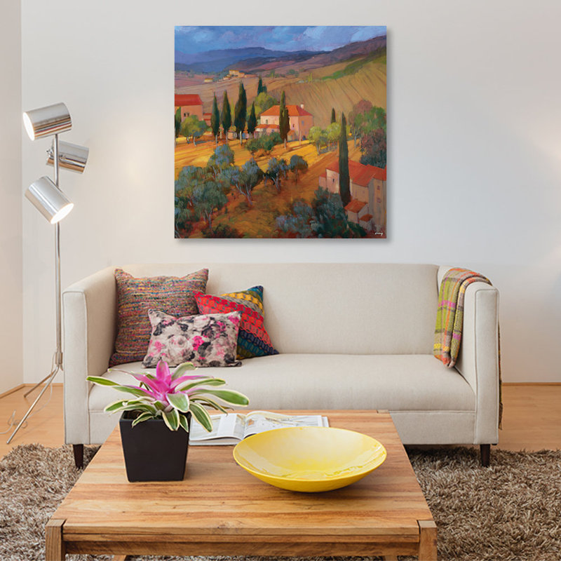 " Coral Sunset Tuscany " by Philip Craig, 12" H x 12" W x 0.75" D