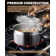 Cooks Standard Professional Cookware Set, 8-Piece Stainless Steel Pots and Pans, Silver