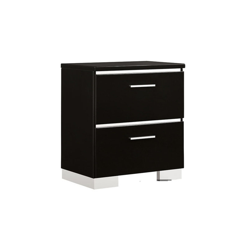 Table de bout Table de chevet moderne Table de chevet Table de chevet en bois massif, Noir