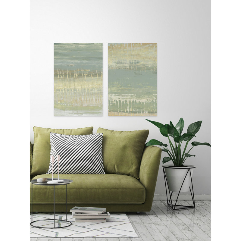 « muteed horizon iii », ensemble de 2 reproductions d’art en acrylique sur toile, H 36 po x l 24 po x L 1,5 po