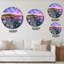 Sunset Over Summer Lavender Field in Hungary - Traditional wall clock-59913664