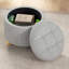 Repose-pieds rond avec rangement 17,5 po