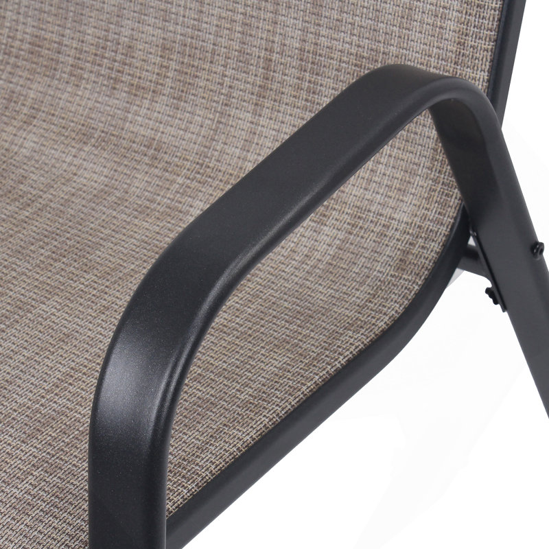 Chaises d'extérieur ergonomiques avec tissu Teslin imperméable et structure résistante à la rouille