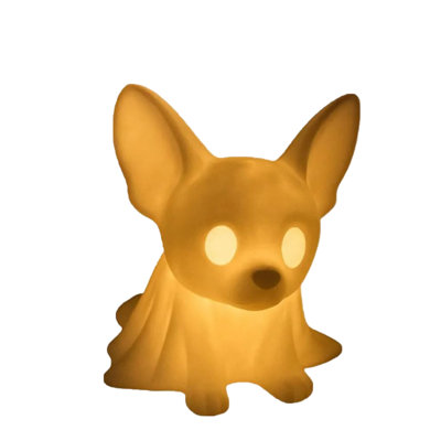 Figurine de teckel kbndieu, fantôme d'Halloween français, fantôme de chien lumineux, statues de décoration d'Halloween veilleuse pour les amateurs de chiens