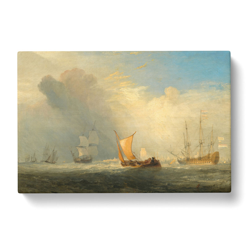 Rotterdam Ferry-Boat by Joseph Mallord William Turner - Wrapped Canvas, 50cm H x 76cm W x 3cm D