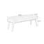 Banc rembourré en bois massif brun-1121743073