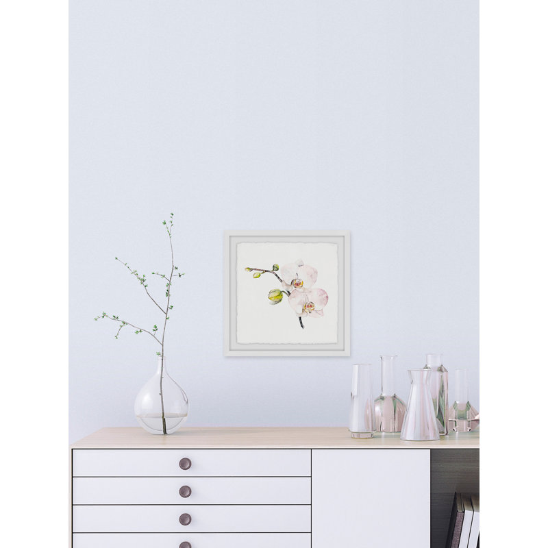 « orchidée », impression encadrée, H 24 po x l 24 po x P 1,5 po
