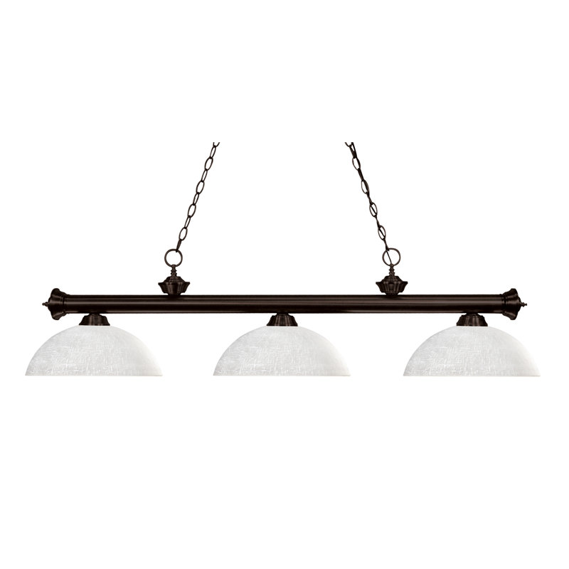 Chevelle 3 - Light Kitchen Island Pendant, White Linen