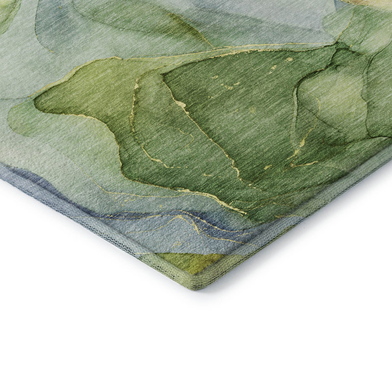 Tapis jaune lavable à la machine de qualité supérieure 10 pi x 14 pi Cerrito AMF504, Rectangle 5 pi x 7 pi 6 po