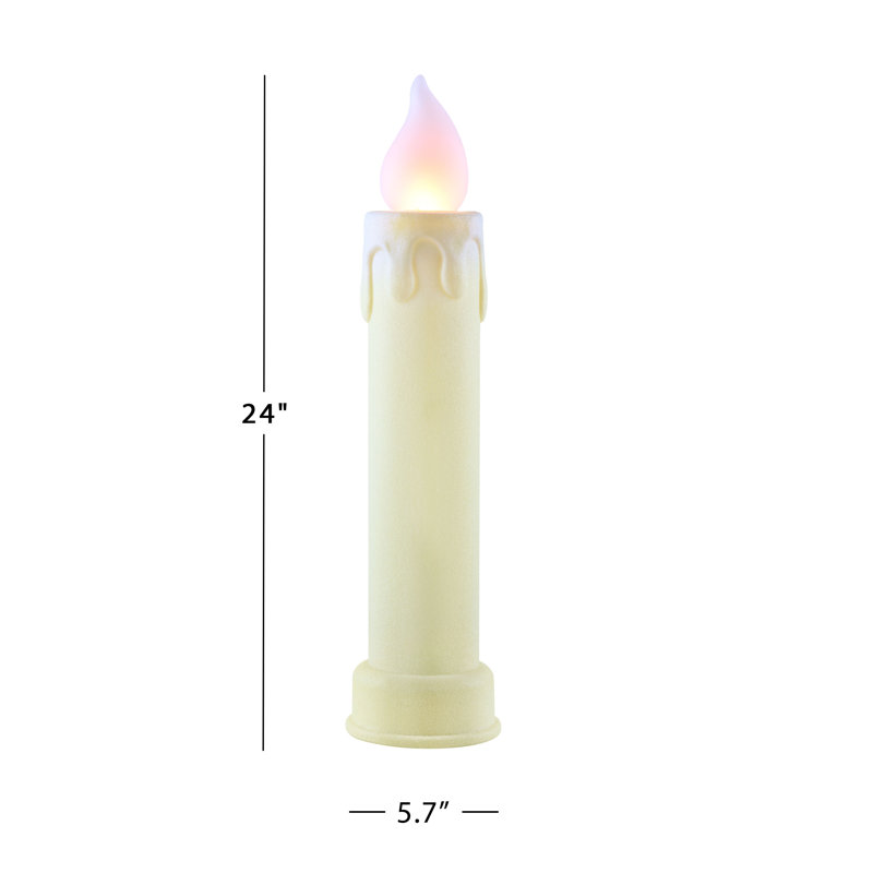24" Blow Mold Candles - Ivory