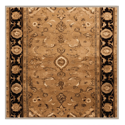 Machine Washable French Brown Area Rug