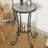 Patio Side Table With Shelf,Brown+Black