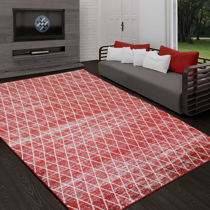 Geometric Indoor Rug, Rectangle 5' x 7'