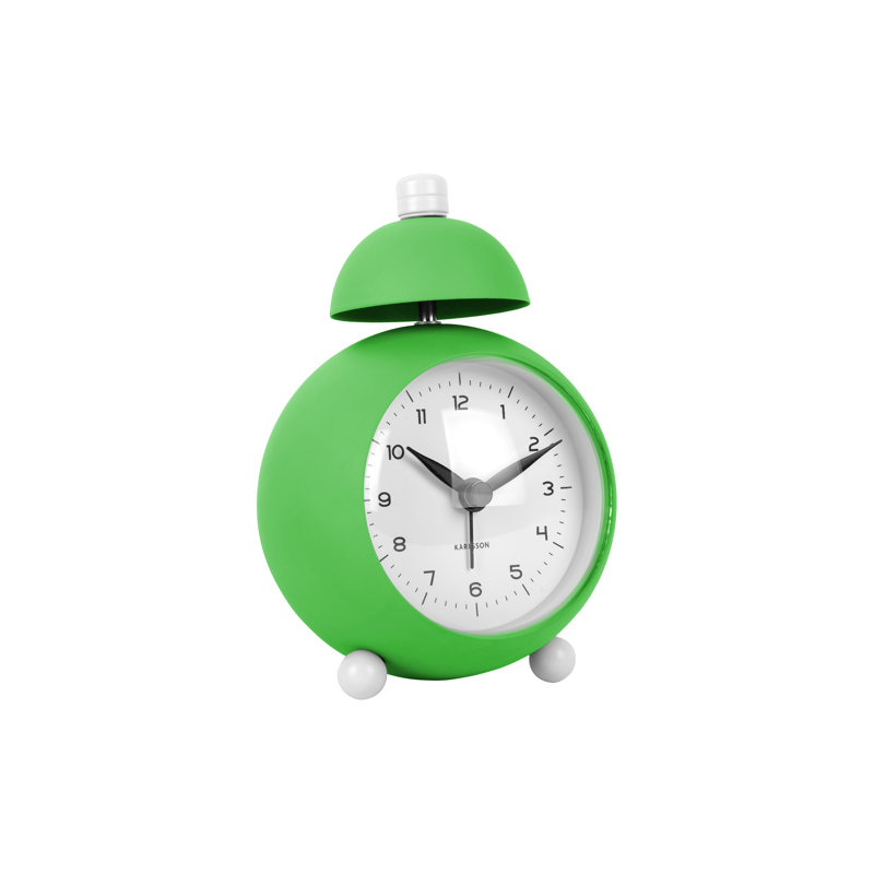 Iron Mechanical Alarm Tabletop Clock, Green