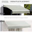 Pare-soleil pour terrasse escamotable manuel et gris 8 pi x 7 pi avec abat-jour - gris