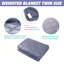 Couverture lestée simple / double poids lourd 15 lb, 48 po x 72 po, gris foncé