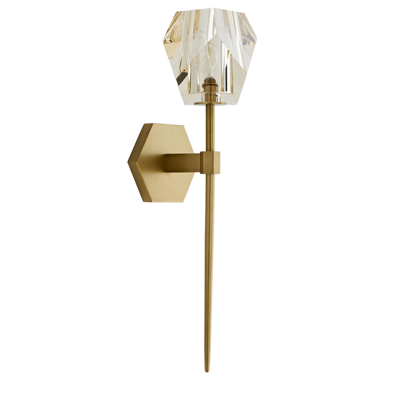 Gemma 1 - Light Wallchiere, Antique Brass